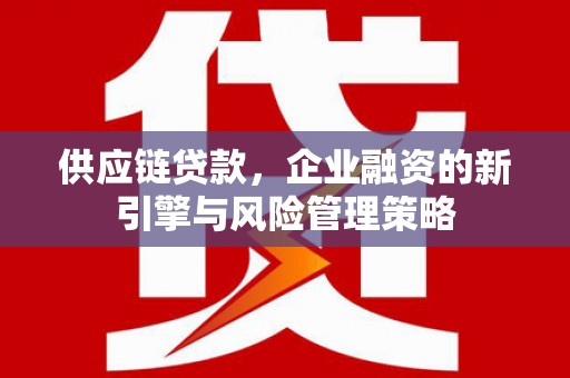 浪卡子供应链贷款，企业融资的新引擎与风险管理策略