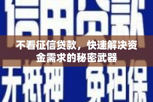 浪卡子不看征信贷款，快速解决资金需求的秘密武器