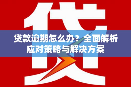 浪卡子贷款逾期怎么办？全面解析应对策略与解决方案